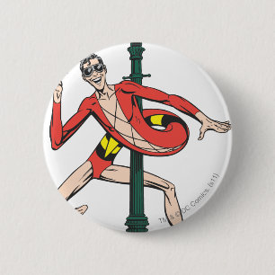 Plastic Man Wraps Streetlamp 2 Inch Round Button