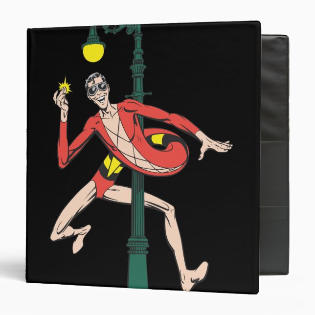 Plastic Man Wraps Streetlamp Binder (Front/Inside)