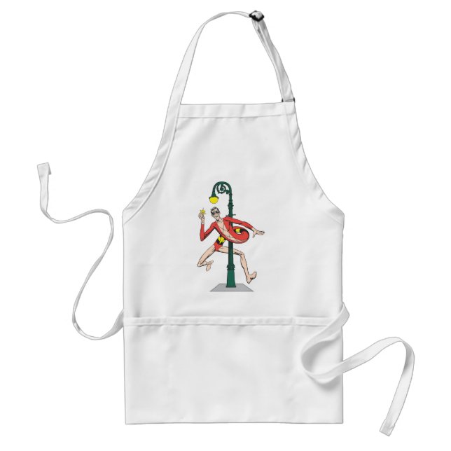 Plastic Man Wraps Streetlamp Standard Apron (Front)