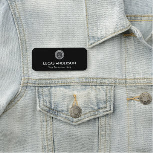 Plastic Name Tag Magnetic or Pin Custom Logo