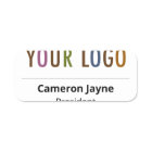 Plastic Name Tag Magnetic or Pin Custom Logo