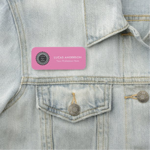 Plastic Name Tag Magnetic or Pin Custom Logo