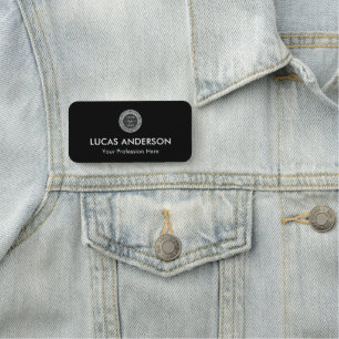 Plastic Name Tag Magnetic or Pin Custom Logo