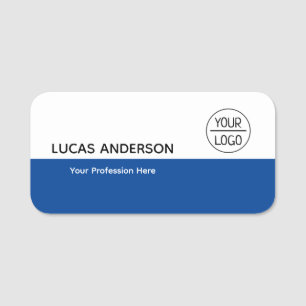 Plastic Name Tag Magnetic or Pin Custom Logo