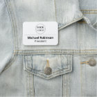 Plastic Name Tag Magnetic or Pin Custom Logo