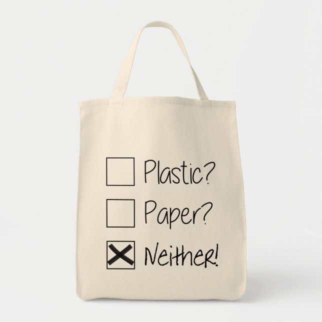 Plastic Paper Neither Make Earth Day Everyday Tote Bag (Front)