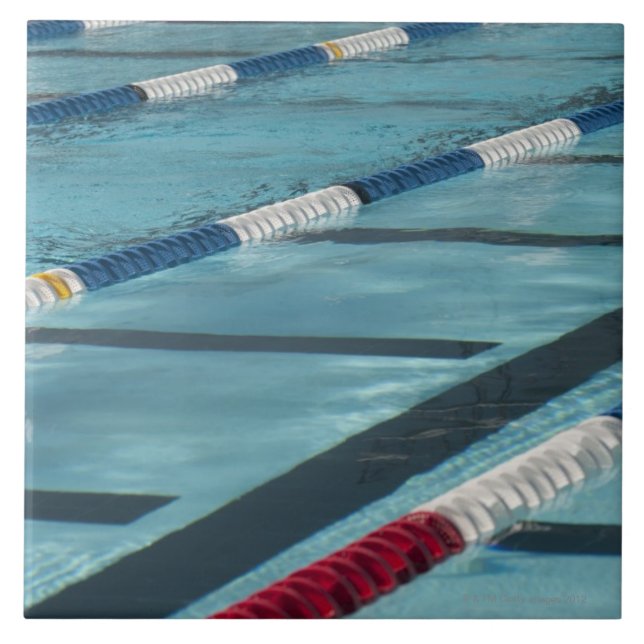 Plastic separators in a swimming pool creating tile (Front)