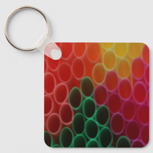 Plastic Straws  Keychain (Front)