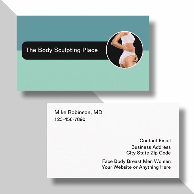 Plastic Surgery Body Sculpting Medical Business Card (Creator Uploaded)