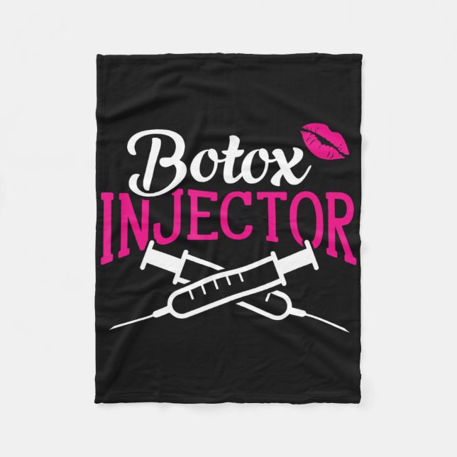 Plastic Surgery Cosmetic Nurse Lips Injector Botox Fleece Blanket (Front)