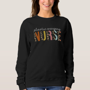 Plastic Surgery Nurse Life Leopard Print RN Regist Sweatshirt