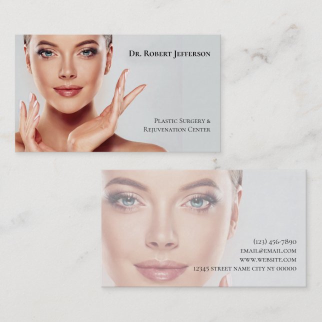 Plastic Surgery & Rejuvenation Centre Business Card (Front/Back)