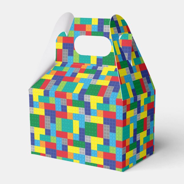 Plastic Toy Bricks Building Blocks Favor Box (Front Side)