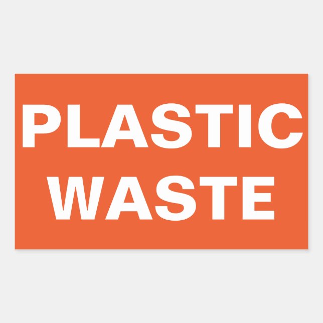 Plastic Waste Sign Sticker (Front)