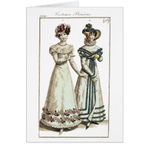 Plat de mode de Parisiens 1821 de costumes