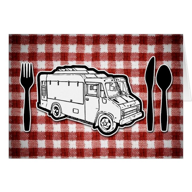 Plat et ustensiles de camion de nourriture (Devant horizontal)