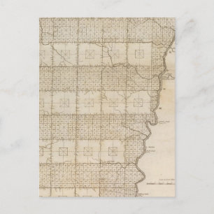 Plat of The Seven Ranges of Townships Postcard
