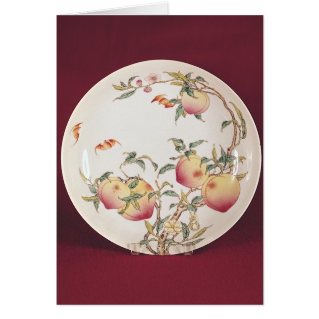 Plat rose de Famille décoré (Devant)