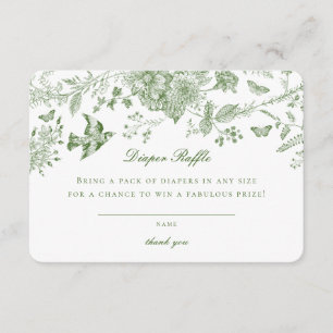 Plat Vert Plat Flore Raffle Invitation Insertion
