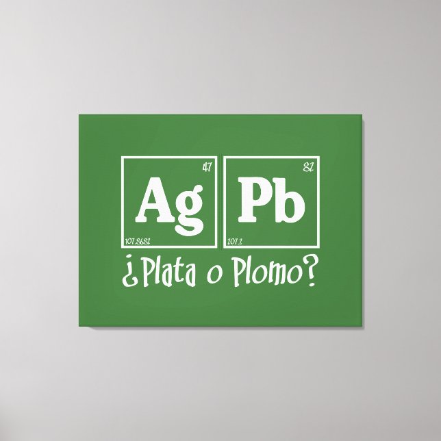Plata o plomo canvas print (Front)