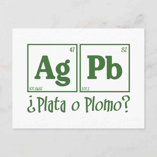 Plata o plomo postcard (Front)