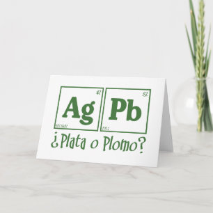 Plata o plomo thank you card