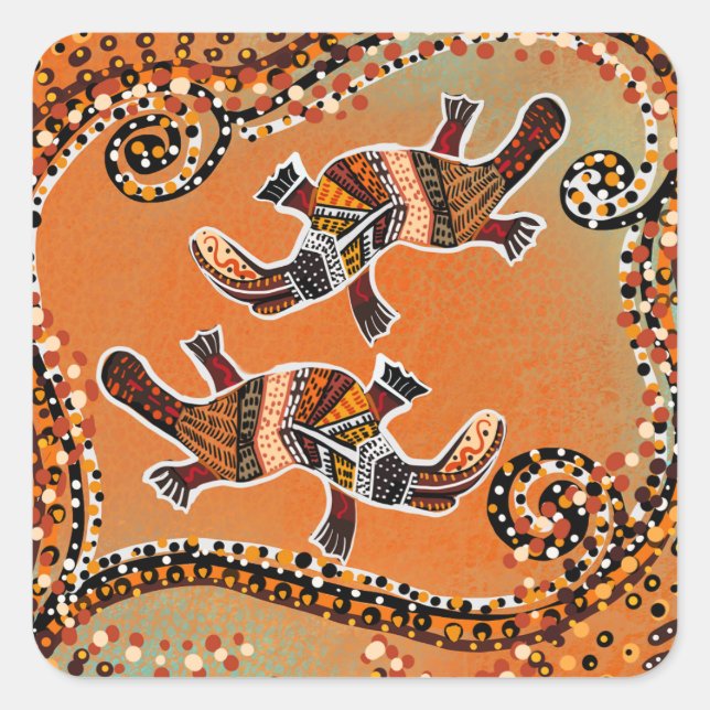 PLATAPUS ART        SQUARE STICKER (Front)