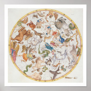 Plate 26 from 'Atlas Coelestis', by John Flamsteed Poster