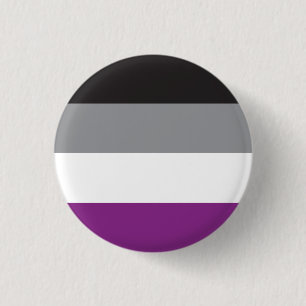 Plate Asexual Flag - Love is Love 1 Inch Round Button