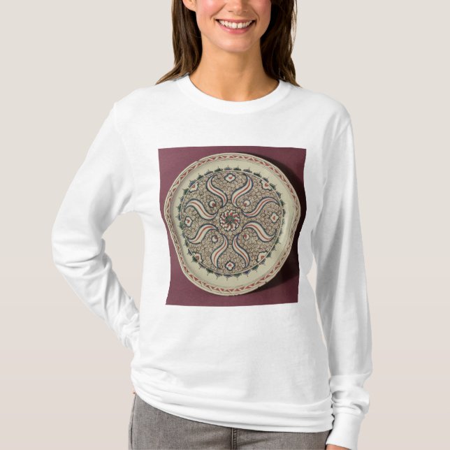 Plate decorated with a flame pattern T-Shirt (Front)