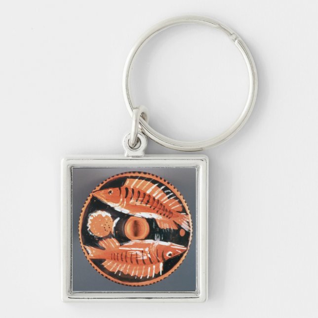 Plate depicting two fish, 350 BC (ceramic) Keychain (Front)
