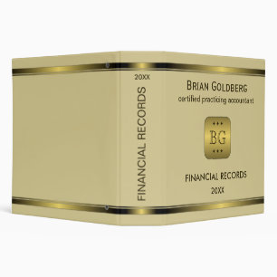 Plate d'or et crème CPA 2 pouces Classeurs financi
