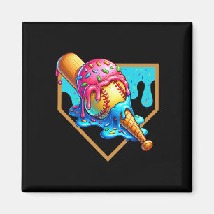 Plate Drip Ice Cream Drip Bysebyll  Magnet