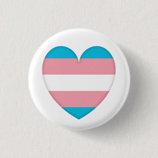 Plate Flag Transsexual Heart - Love is Love 1 Inch Round Button