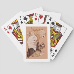 Plate-forme espiègle de furets des cartes de jeu