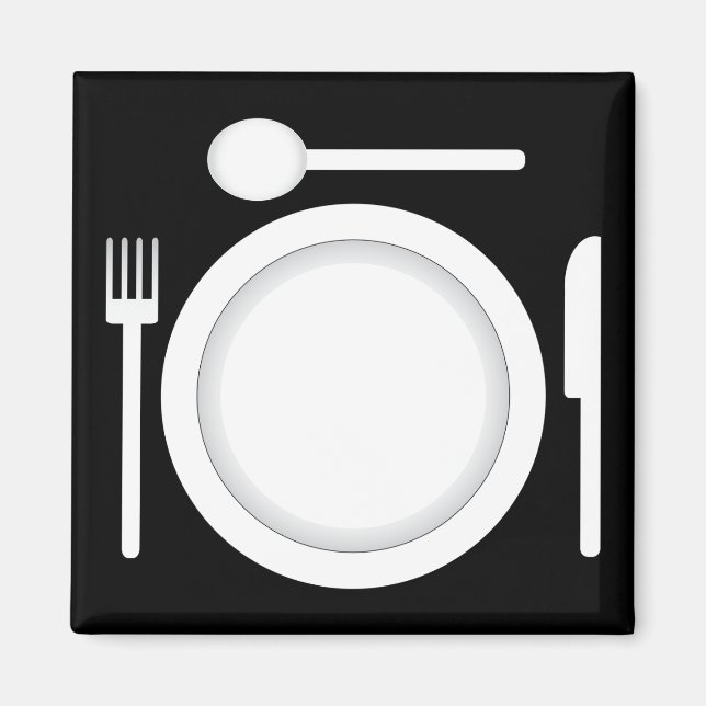 Plate knife fork and spoon magnet (Front)