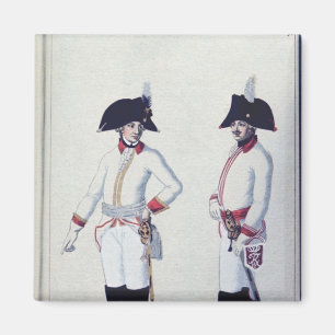 Plate of a soldier in red, yellow & white magnet