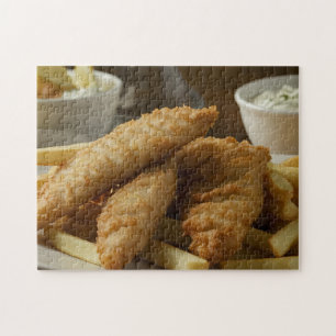 Plate of Fish & Chips Jigsaw Puzzle