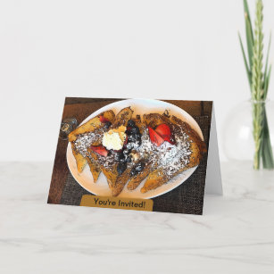 Plate of French Toast with Fruit Art Card