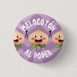 Plate Peach to the power (Peach Power) 1 Inch Round Button