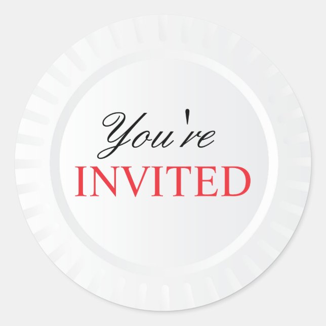 Plate Picnic Party BBQ Stickers (Front)