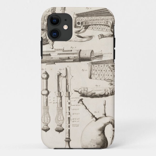 Plate VI: Wind instruments from the Encyclopedia o Case-Mate iPhone Case (Back)