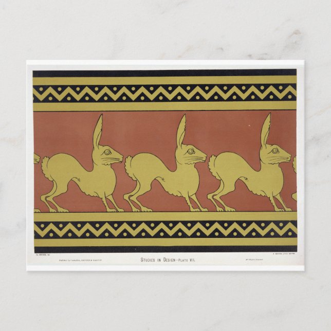 Plate VII from 'Studies in Design', c.1874-76 (lit Postcard (Front)