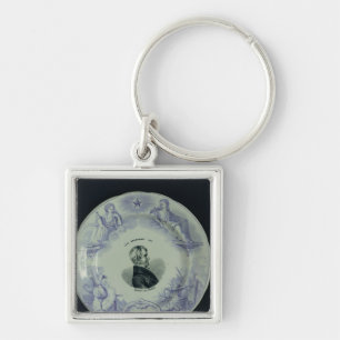Plate with a portrait of Alexandre Brongniart Keychain