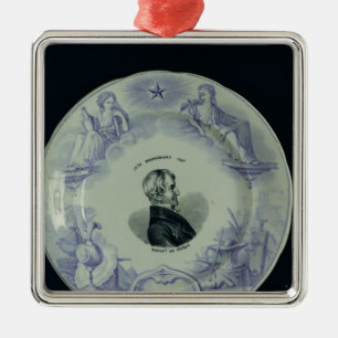 Plate with a portrait of Alexandre Brongniart Metal Ornament