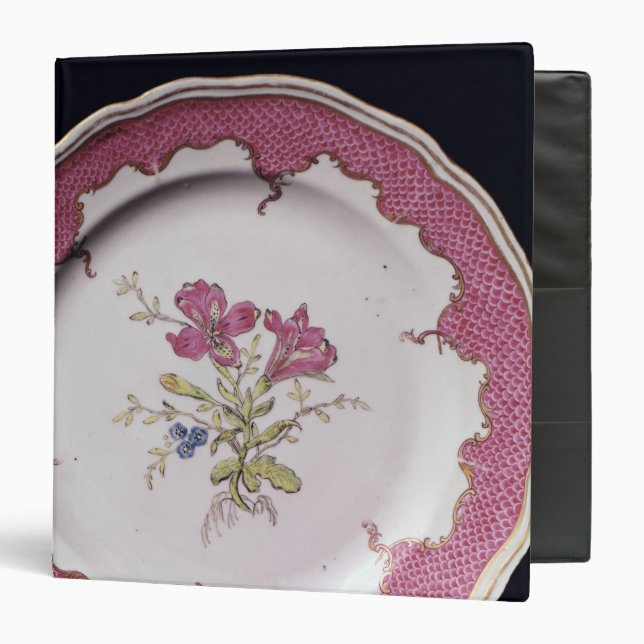 Plate with botanical design binder (Front/Inside)