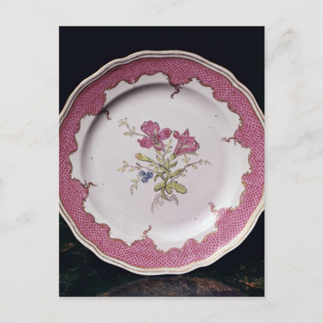 Plate with botanical design postcard (Front)