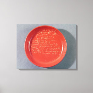Plate with Celtic text, 1st-2nd century Canvas Print