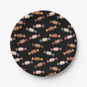 Plate with Halloween candy design