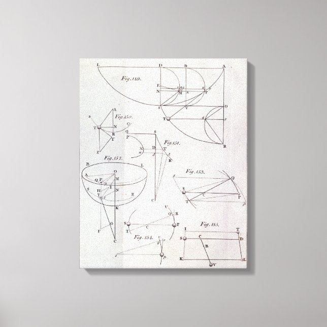 Plate XIX, Illustrating Proposition LXV Canvas Print (Front)